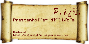 Prettenhoffer Éliás névjegykártya
